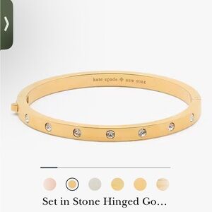 Kate Spade Gold Crystal Embellished Bracelet